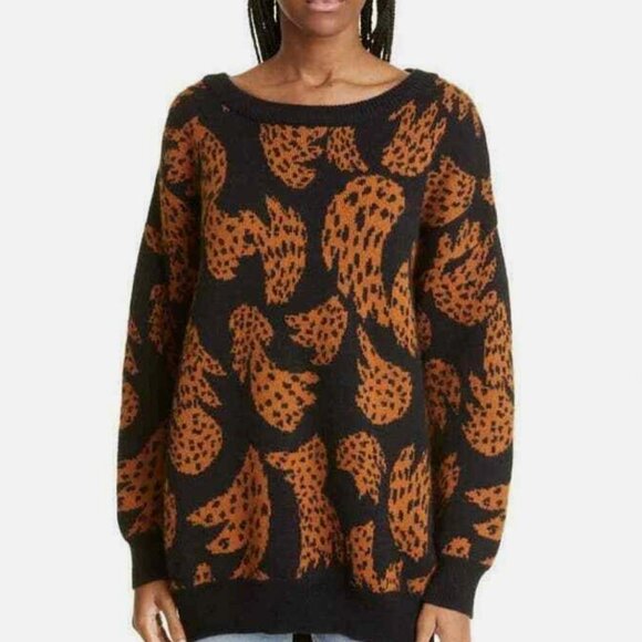 Farm Rio Black Bananica Sweater - Size Medium - Picture 2 of 5